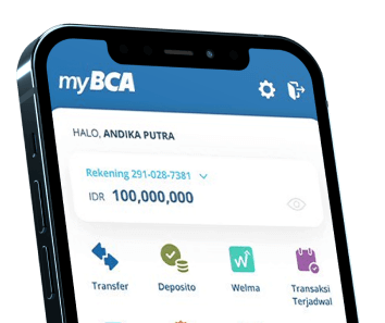 myBCA screen